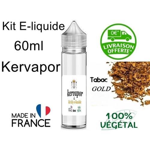 Kervapor : E-Liquide Tabac Gold 6mg 60ml Kervapor