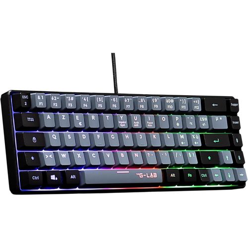 Keyz Hydrogen, Clavier Gamer 60%, Clavier Semi-Mcanique Usb Azerty, Rgb Multicolore, Clavier Gamer Silencieux, Format Compact Tkl- Pc/Ps4/ Ps5 - New