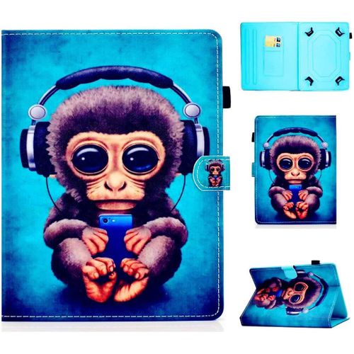Kgabery-10 Inch Tablet Case Cover-tui En Cuir Universel Avec Emplacement Pour Carte Pour Fire Hd 10,Huawei Mediapad T3/T5 10,Ipad 2018,Galaxy Tab E 9.6/Tab A 10.1,Lenovo Tab 4 10/Tb-X103f