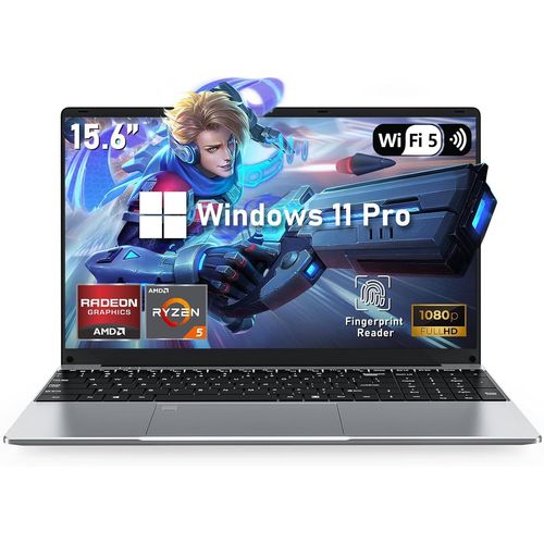 KGABERY-15.6 Pouces Ordinateur Portable Gaming, Amd Ryzen 5 7430U Processor (Up To 4.3Ghz) 16Gb Ram 1Tb Ssd Pc Portable Gamer, Laptop Gaming With Backlit Keyboard, Fhd 1920X1080P, 6000Mah, Type-C