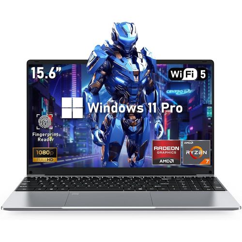 KGABERY-15.6 Pouces Ordinateur Portable Gaming, Amd Ryzen 7 5700U Processor (Jusqu' 4,3 Ghz) 16Gb Ram 1Tb Ssd Pc Portable Gamer, Gaming Laptop Computer Notebook Backlit Keyboard, 6000Mah, Type-C