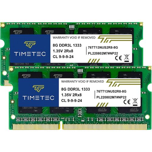 KGABERY-16 Go Kit (2X8 Go) Ddr3L 1333Mhz Pc3-10600 Non-Ecc Sans Tampon 1.35V Cl9 2Rx8 Double Rang 204 Broches Sodimm Ordinateur Portable Pc Ordinateur Mmoire Ram Module Mise  Niveau