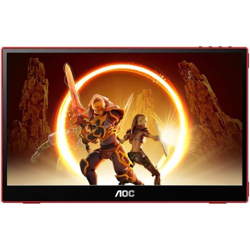 KGABERY-16G3-Moniteur De Jeu Portable 16 Pouces Full Hd, Freesync (1920X1080, 144 Hz, Microhdmi 1.4, Usb-C) Noir-Rouge