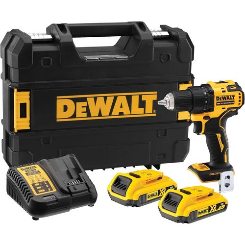 Kgabery-1perceuse-Visseuse Compact Xr 18v Brushless,Perceuse Sans Fil Avec 2 Batteries 2ah Lithium Ion,Chargeur Et Coffret Tstak,Dcd708d2t-Qw