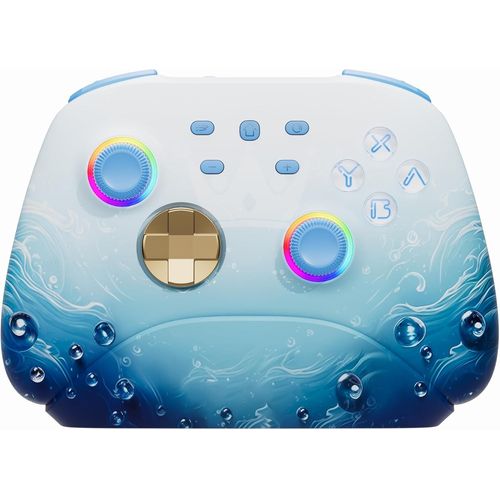Kgabery-1wireless Pro Controllers With Charging Dock,Bluetooth Controller With Hall Effect Joysticks/Hall Trigger (No Drift) For Nintendo Switch,Windows Pc Ios Android Steam-Focalors Blue