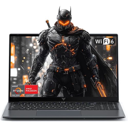 KGABERY-2025 Ordinateur Portable 15,6 Pouces Amd Ryzen 7 5700U (8C/16T, 4,3 Ghz) Pc Portables 16Go Ram Ddr4*2,512Go M.2 Ssd, 3*Usb 3.2,Fhd, Wifi 6,Bt5.2,Hdmi,Type C,54.7Wh Laptop Haute Autonomie Gris