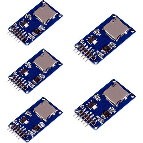 KGABERY-5 Pices Micro Sd Spi Reader Module Mmoire Tf Carte Shield Module Compatible Avec Arduino