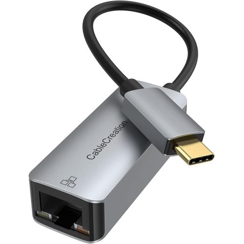 KGABERY-Adaptateur Ethernet Usb C,Rj45 Gigabit Adapter Thunderbolt Network Adapter Compatible Avec Macbook Pro,Ipad Pro,Surface Pro8/7,Galaxytab S8/S7,Switch(Ns) And Steam Deck,Space Gray