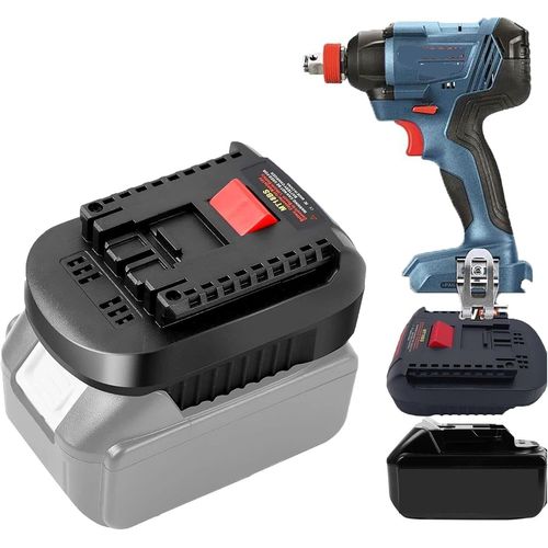 KGABERY-Adaptateur Pour Convertisseur De Batterie Au Lithium Makita 18 V Pour Batterie Bosch Gba 18 V,Convertit En Batterie Bosch Gba 18 V Bat607 Bat614 Bat607G Pour Outil De Batterie Au Lithium Bosc