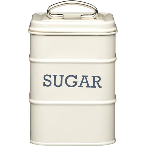 Kgabery-Bote De Rangement Pour Sucre,Rcipient En Acier Avec Un Design De Rangement De Cuisine  L'ancienne,Collection Living Nostalgia,Couleur Crme Antique,11x11x17 Cm,1 Rcipient En Mtal
