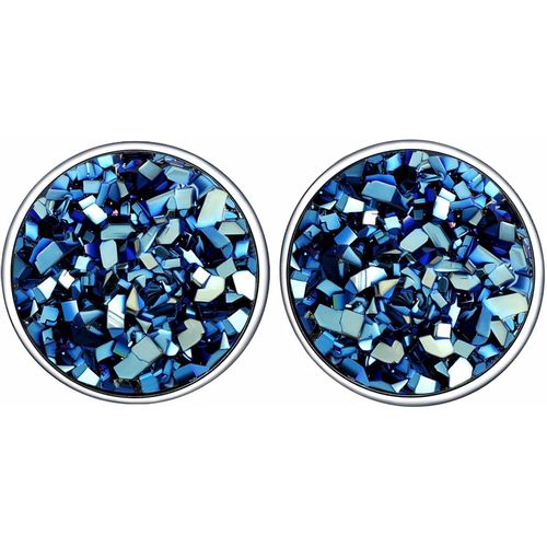 Kgabery-Boucles D'oreilles Stud Boucles D'oreilles Rondes En Acier Inoxydable Bijoux De Boucles D'oreilles De Piercing Bohme Femmes Clou D'oreille toiles En Cristal Cadeau Pour Anniversaire Nol
