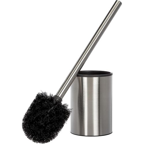 Kgabery-Brosse Toilettes Wc|Acier Inoxydable Satin|Avec Rcipient Intrieur|Design Moderne Et Facile  Nettoyer|Hygine Optimale|Support Inclus|9x9x37 Cm