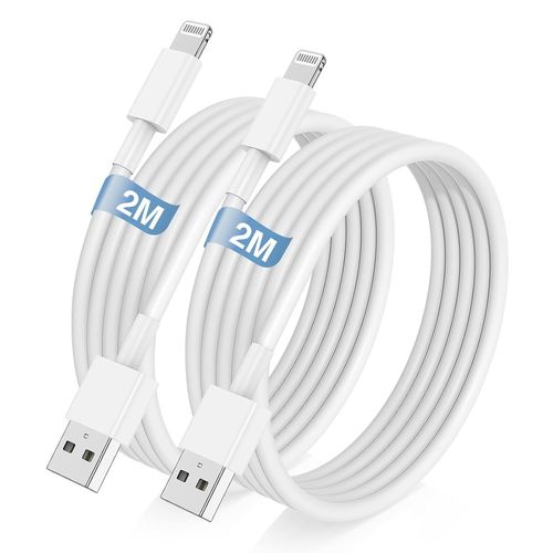 Kgabery-Cble Iphone 2m, [Apple Certified] Lot De 2 Chargeur Iphone , Long Fil Cordon Lightning Vers Usb A Rapide, Cable De Charge Pour Apple Iphone 14 Pro Max/13 Mini/12/11/X/Xs/Xr/8 Plus/7/6