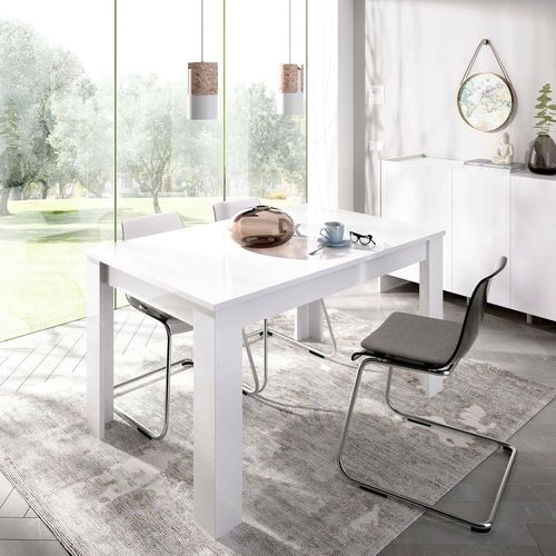 Kgabery-Caladora Multi-Position Extendable Dining Table With Extender,140/190x90x77 Cm,White