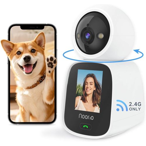 Kgabery-Camra Scurit Intrieure 2k 3mp cran 2.4 Pouces3 En 1 Surveillance Bb/Personnes ges/Animaux,Appel 1 Clic&audio 2 Sens,Stockage Sd/Cloud,Vision Nuit Couleur,Suivi Automatique,2.4g 360