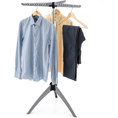 Kgabery-Cedar Schoir  Vtements Pliable Robuste,Support De Cintres,Support De Schage Intrieur/Extrieur,Capacit Maximale 22 Kg Ou 63 Cintres,Facile  Assembler,Gris