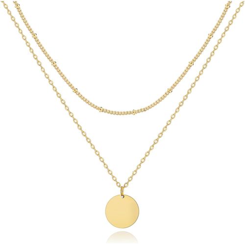 Kgabery-Collier Or/Argent Pour Femme,Rglables Ensemble De Colliers,Dlicate Empilables Ensemble De Colliers Pendentif,Collier Or Pour Femme,Cadeaux Pour Femmes