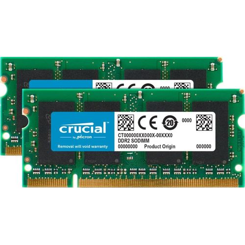 KGABERY-Ct2Kit25664Ac800 4Gb Kit (2Gbx2) (Ddr2,800Mhz,Pc2-6400,Sodimm,200-Pin) Mmoire