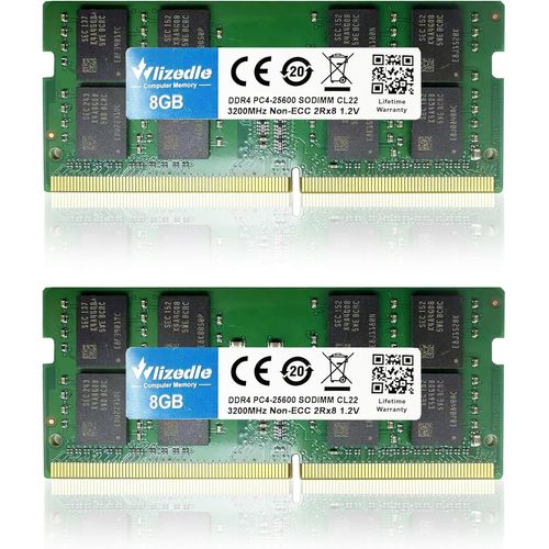 KGABERY-Ddr4 3200Mhz Laptop Mmoire Ram 16Go Kit (2X8Go) Cl22 So-Dimm Module De Mmoire Pc4-25600 260-Pin 1.2V Non-Ecc 2Rx8 Upgrade Notebook Memory Pour Ordinateur Portable,Vert