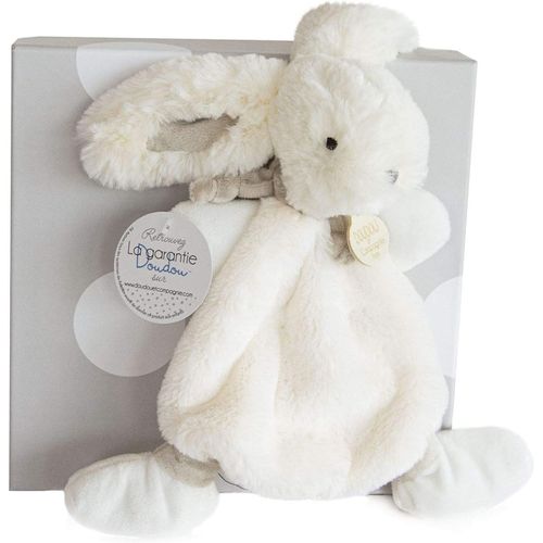 Kgabery-Doudou Lapin-Collection Bonbon-Avec Boite Cadeau-Coloris Taupe-26 Cm-Plat & Tout Doux-Ide Cadeau De Naissance Fille Et Garon-Garantie Doudou Perdu-Dc2123