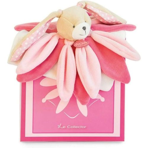 Kgabery-Doudou Lapin Plat-Doudou Format Carr Ptale-28 Cm-Rose-Ide Cadeau De Naissance Bb Fille-Doudou Collector Avec Boite Cadeau-Garantie Doudou Perdu-Dc2791