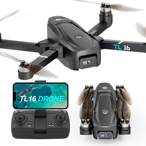 Kgabery-Drone Avec Camra Moteur Sans Balais Drones Pour Adultes Dbutants 2 Camras Fpv Rc Quadcopter Pliable Motoris Rglable 1080p Uav App Contrle 3d Flips Facile  Voler Jouet