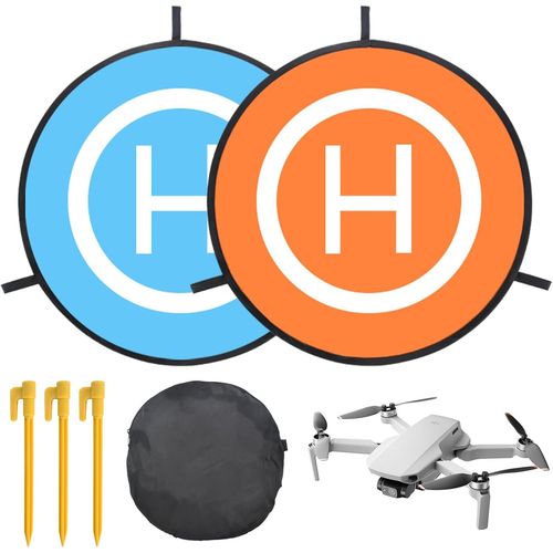 Kgabery-Drone Landing Pad,Plaque D'atterrissage Pliable Pour Drone,55cm/22'' Tapis D'atterrissage Pour Drone Double Face tanche,Pour Dji Mavic 2 Pro Zoom/Mavic Air 2/ Spark/Mavic Pro Platinum.Ect