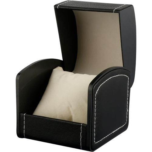 Kgabery-tui De Rangement Portable En Cuir Synthtiquetui De Rangement Classique En Cuir Synthtique,tui De Rangement Pour Montres De Voyage,Bijoux Avec Coussin Amovible (Noir)