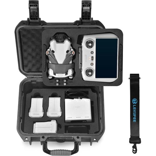 Kgabery-tui Rigide tanche De Voyage Pour Drone Dji Mini 4 Pro/Dji Mini 3 Pro/Mini 3/Fly More Combo/Dji Rc 2/Rc-N2 Et Dji Mini 4 Accessoires (Valise Seul)