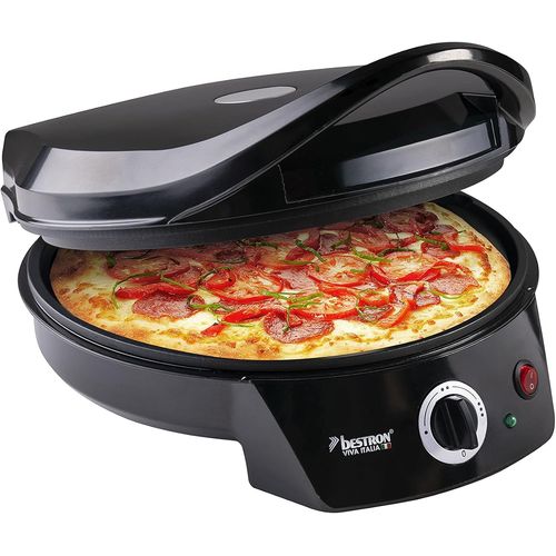 Kgabery-Four  Pizza lectrique,Four  Pizza Jusqu' 230C,Chauffage Haut/Bas Pour Pizza Faite Maison Ou Surgele,Tarte Flambe,Quiche Ou Wraps Jusqu' 27cm,1 800 Watts,Couleur: Noir
