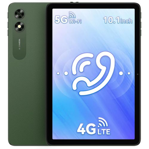 KGABERY-G3 Android 13 Tablette Avec Carte Sim,6000Mah Tablette 10 Pouces Android,Tablette Tactile 3+32Gb (Tf 256Gb),1200 * 800Hd/Quad-Core 2.0Ghz/Dual Cam/Gms/Otg Tablette 4G Avec tui/Vert