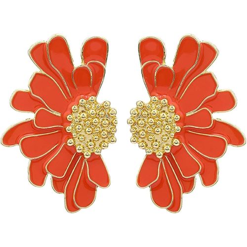 Kgabery-Grandes Boucles D'oreilles En Forme De Fleur,Boucles D'oreilles Exagres Pendantes  Motif De Ptales De Fleurs,Boucles D'oreilles Bijoux Pour Femmes