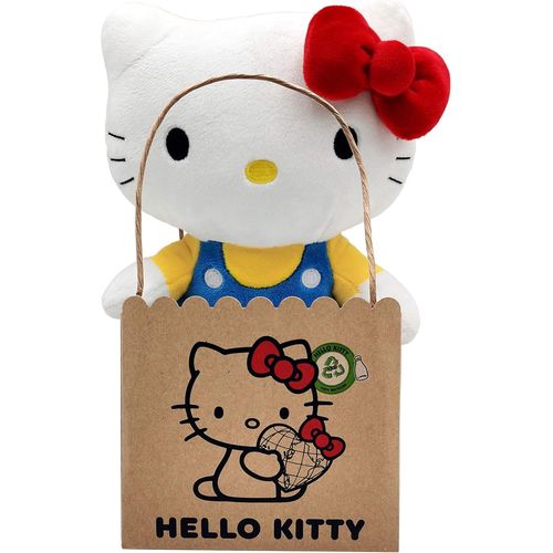 Kgabery-Joy Toy Hello Kitty Classic Eco Plush 24 Cm Dans Une Pochette En Carton Rutilisable-La Peluche Est Compose  100% De Matriaux Recycls  Partir De Bouteilles En Pet