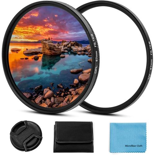 Kgabery-Kit De Filtres Universels Uv Cpl 52 Mm Filtre Polarisant Circulaire Avec Bouchon D'objectif Pour Appareil Photo Canon Nikon Sony Pentax Olympus Fuji 52 Mm