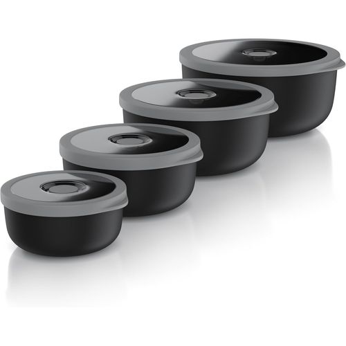 Kgabery-Lot De 4 Botes De Conservation Avec Couvercle-Saladier-Bol Mlangeur-Set De Bols En Diffrentes Tailles-Convient Pour Un Usage Alimentaire-Passe Au Lave-Vaisselle Et Au Micro-Ondes
