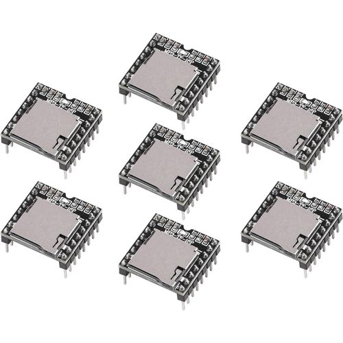 KGABERY-Lot De 7 Mini Lecteurs Mp3 Dfplayer Master Compatibles Avec Arduino,Carte Tf Et Lecteur Flash Usb