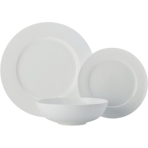 Kgabery-Maxwell&williams-Service De Table 12 Pices,Assiettes En Porcelaine Fine,Collection Cachemire,27.5 Cm,20 Cm Et 19 Cm-Blanc