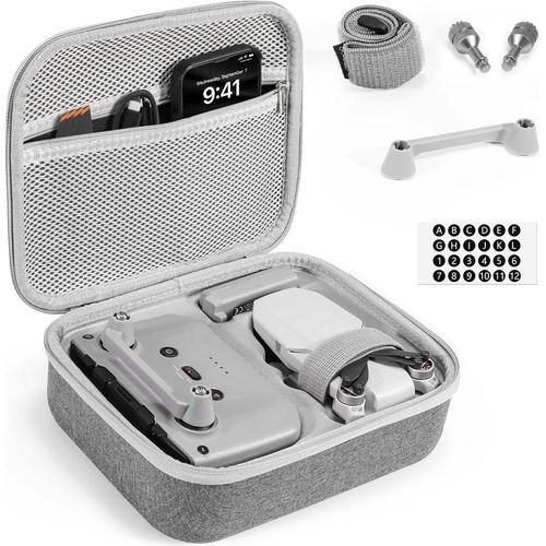 Kgabery-Mini 4k tui Rigide,Sac De Transport Pour Dji Mini 4k/Mini 2/Mini 2 Se Drone Accessoires Avec 2xjoysticks,1xsupports D'hlice Et 1xprotecteur De Joystick,Gris