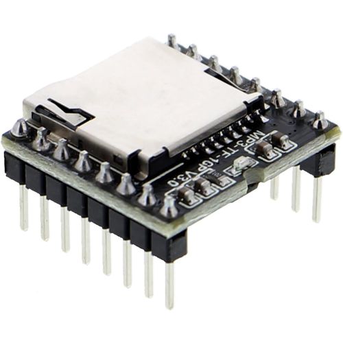 KGABERY-Mini Lecteur Mp3,Mp3-Tf-16P V3.0,32 Go,Noir/Argent,Compatible Avec Arduino,Contrles Avancs Et Formats Audio Multiples