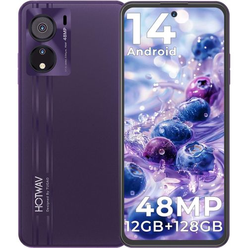 KGABERY-Note 12 Ef Telephone Portable, 12Go+128Go/Tf 1To Android 14 Smartphone, cran 6,8