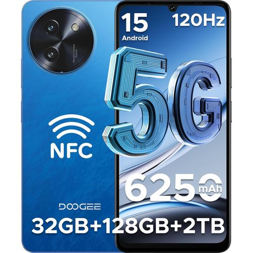 KGABERY-Note 59 Smartphone 5G Android 15, Unisoc T8200, 32Gb Ram+128Gb Rom/Tf 2Tb, Batterie 6250Mah, 6.75'' Hd 120 Hz Telephone Portable, Ultra-Mince 8,6 Mm, Camra Ai 16Mp, Nfc/Widevine L1/Face Id