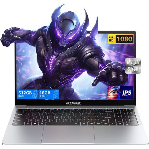 KGABERY-Ordinateur Portable 15.6 Pouces 16Go Ram 2666Mhz-3200Mhz Ddr4 512Go Ssd Avec In-Tel Twin Lake N150 Bt5.0,Usb 3,2,Mise  Niveau 2025