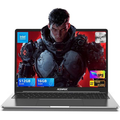KGABERY-Ordinateur Portable 16 Pouces Pouces 16 Go Ddr4 512 Go Ssd Pc Portable N95(Jusqu' 3,4 Ghz) Extension 2 To, 1920 X 1200,Wifi,Boitier En Mtal