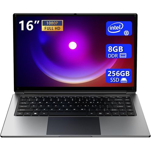 KGABERY-Ordinateur Portable De 16 Pouces 8Go Ddr Et 256 Go Ssd Extensible  1 To Processeur Quadric?ur Pentium Atteignant
