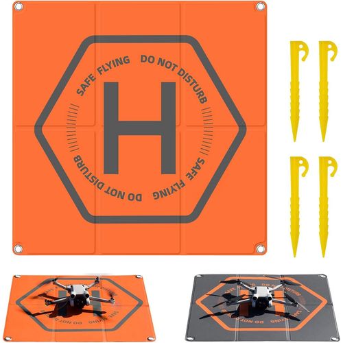 Kgabery-Piste Atterrissage Drone,50 Cmx50 Cm Pu Double Face Landing Pad Drone Avce Impermable&antitache,Pliable Landing Pad Pour Drone Dji Mini/Air/Mavic/Avata/Fpv/Inspire/Fimi Srie