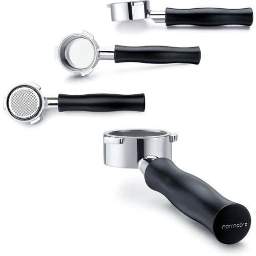 KGABERY-Porte-Filtre  Expresso Sans Fond 51 Mm Compatible Avec Machine  Caf Delonghi Dedica Ec680/Ec685/Ec785/Ec820/Ec850/Ec860 Smeg-Porte-Filtre Sans Fond En Acier Inoxydable-Poigne En