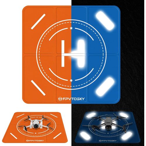 Kgabery-Rflchissant De Nuit Drone Landing Pad Pliable,64cm,Hlipad,Compatible Avec Dji Mini 3 Pro/Mini 2/ Mavic 3/ Air 2s/ Avata/Fpv/Phantom/Inspire Drone,Accessoire Universel Pour Drone