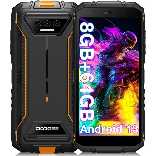 KGABERY-S41T Tlphone Portable Incassable 2025 8Go+64Go(1To), 6300Mah Batterie Smartphone Incassable 13Mp Camra, Smartphone Antichoc cran 5.5