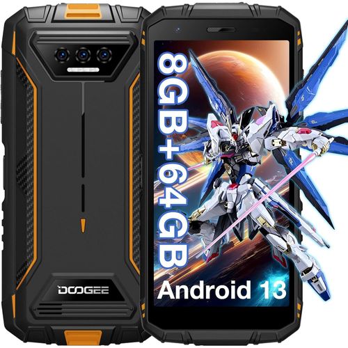 KGABERY-S41T Telephone Portable Incassable,5.5 Ips Hd Smartphone Incassable Android 138Go+64Go1To Smartphone Pas Cher6300Mah Batterie,13Mp CameraSmartphone 4G Dual Sim/Nfc/Face Unlock/Otg