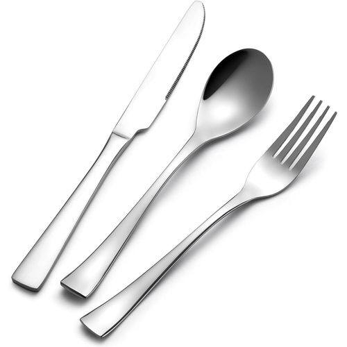 Kgabery-Set De Couverts De Table En Titane 3 Pices,Service De Table Mnagre Comprenant Cuillre,Couteau,Fourchette,lgant Couteaux De Table,Lave-Vaisselle